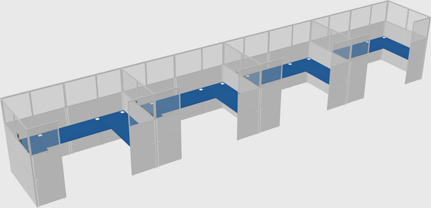 U-shaped cubicle