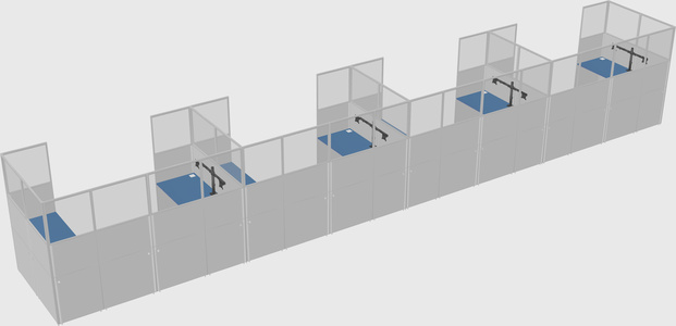 U-shaped cubicle