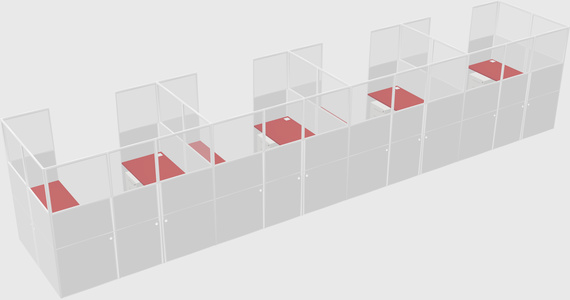 U-shaped cubicle