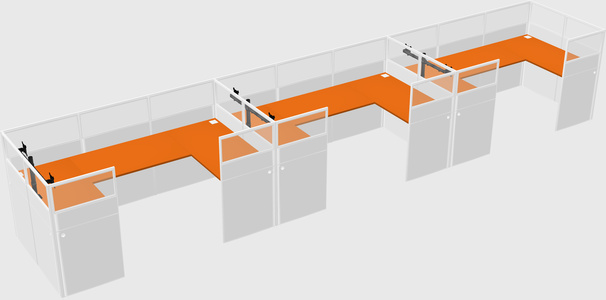 U-shaped cubicle