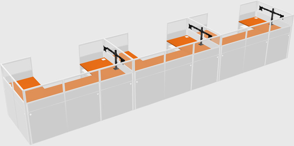 U-shaped cubicle