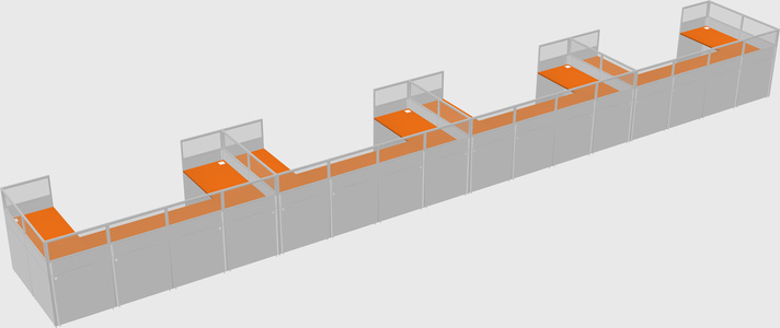 U-shaped cubicle