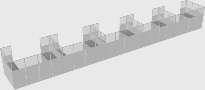 U-shaped cubicle