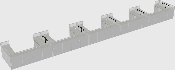 U-shaped cubicle