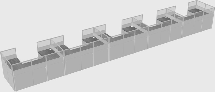 U-shaped cubicle