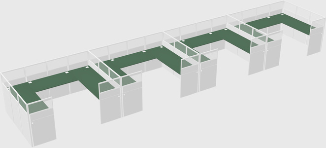 U-shaped cubicle