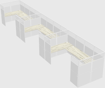 U-shaped cubicle