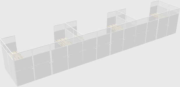 U-shaped cubicle