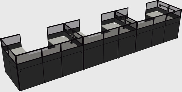 U-shaped cubicle