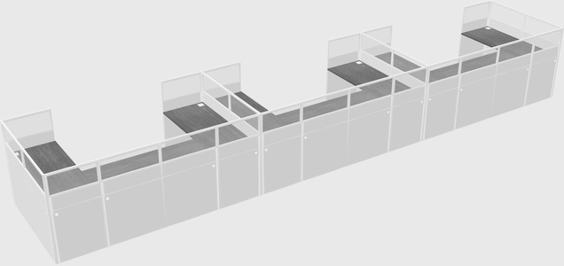 U-shaped cubicle