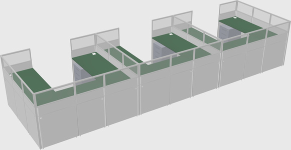 Cabine en u