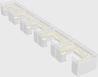 U-shaped cubicle