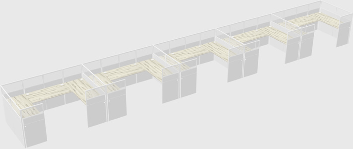 U-shaped cubicle