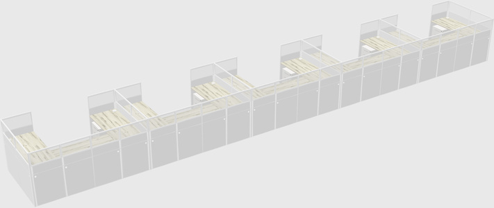 U-shaped cubicle