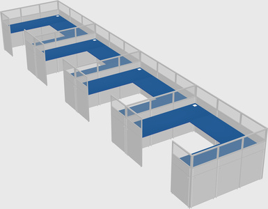 U-shaped cubicle