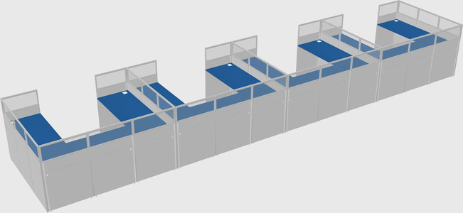 U-shaped cubicle