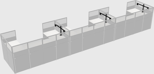 U-shaped cubicle