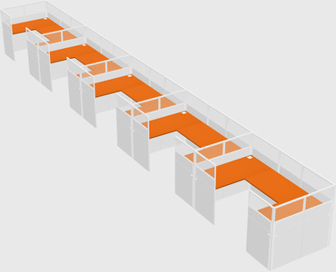 U-shaped cubicle