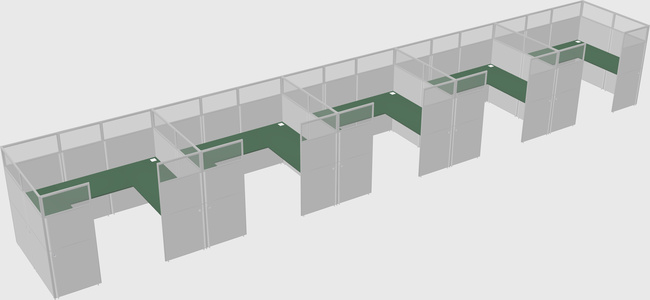 U-shaped cubicle