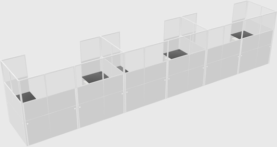 U-shaped cubicle