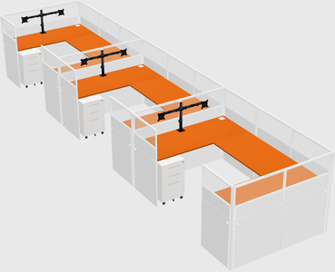 U-shaped cubicle