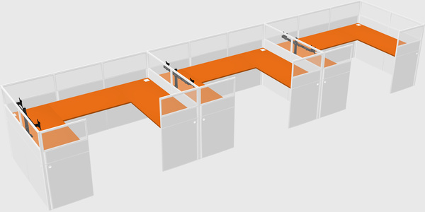 U-shaped cubicle