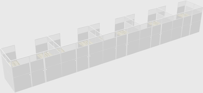 U-shaped cubicle