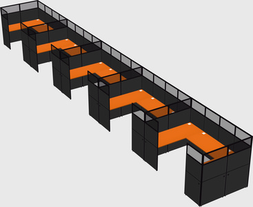 U-shaped cubicle