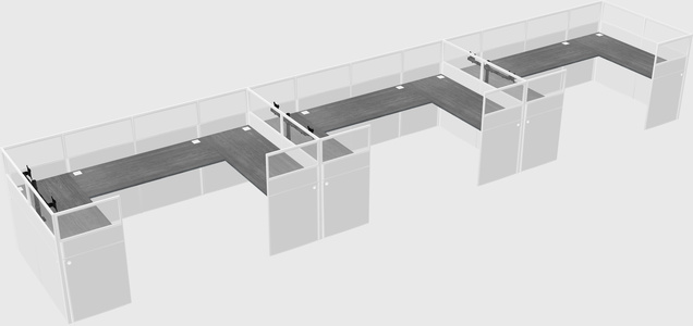 U-shaped cubicle