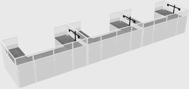 U-shaped cubicle