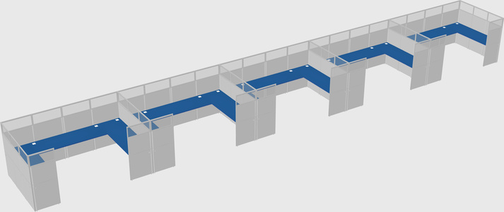 U-shaped cubicle