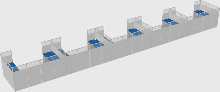 U-shaped cubicle