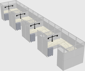 Cabine en u