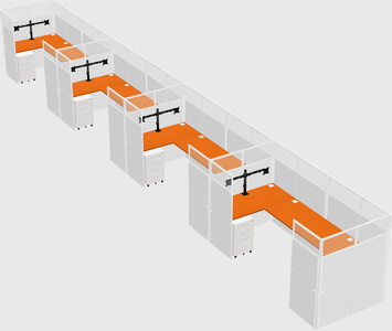 U-shaped cubicle