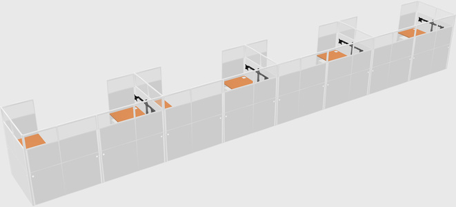U-shaped cubicle