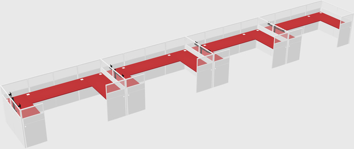 U-shaped cubicle