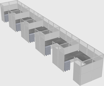 U-shaped cubicle