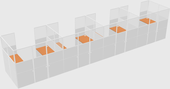 U-shaped cubicle