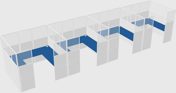 U-shaped cubicle