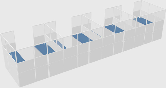 U-shaped cubicle
