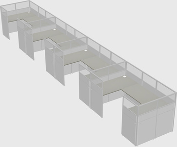 U-shaped cubicle