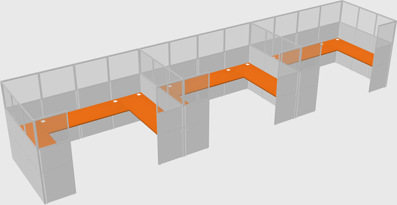 U-shaped cubicle
