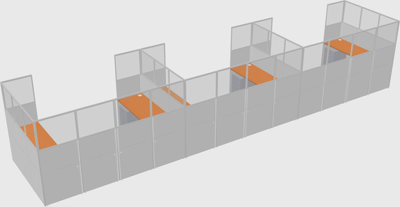U-shaped cubicle