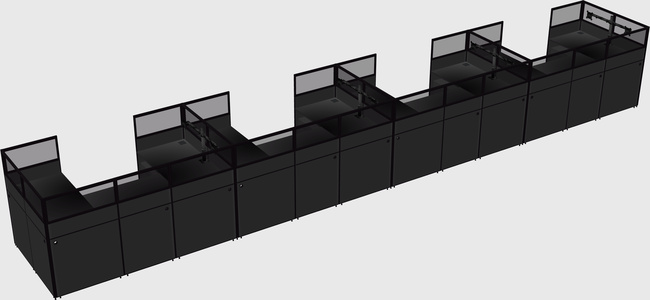 U-shaped cubicle