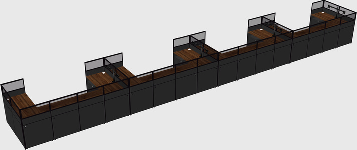 Cabine en u