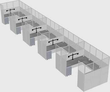 U-shaped cubicle