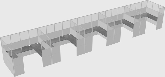 U-shaped cubicle