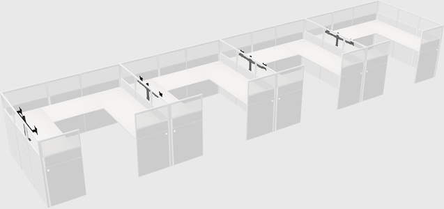 U-shaped cubicle