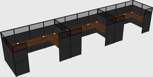 U-shaped cubicle