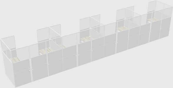 U-shaped cubicle